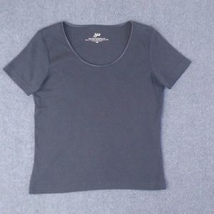 J.Jill Black Short Sleeve Compassion Tee USA XSP